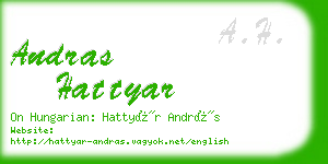 andras hattyar business card